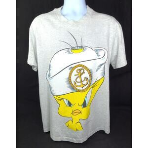Vintage 1994 Warner Brothers College Ware Tweety Bird Men's Large T-Shirt USA